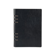 Business Notepad Loose Leaf Replaceable Inner Notebook Thickened Diary Book, Color:A5 Black