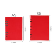 Business Notepad Loose Leaf Replaceable Inner Notebook Thickened Diary Book, Color:A5 Black