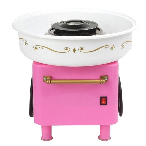 Retro Trolley Mini Cotton Candy Machine, Specification:European Regulations 220 V(Pink)