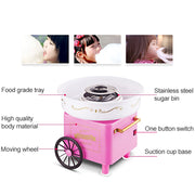 Retro Trolley Mini Cotton Candy Machine, Specification:British Regulations 220 V(Red)