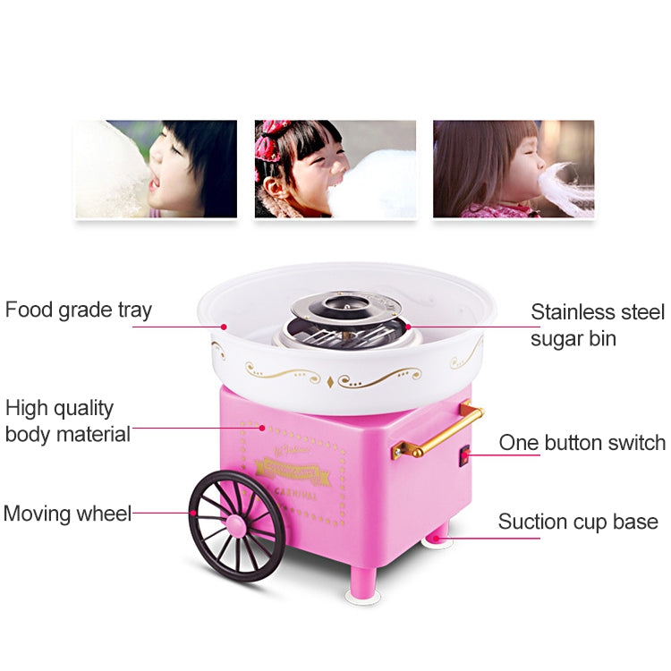 Retro Trolley Mini Cotton Candy Machine, Specification:National Standard 220 V(Red)