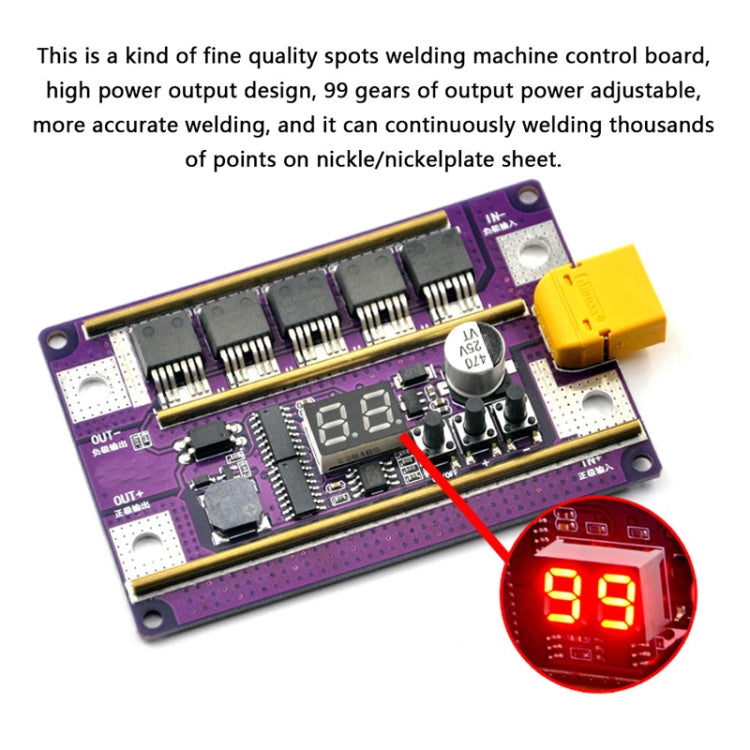 Compatible Version 12V Digital Display DIY Battery Spot Welding Machine Pen Control, Style:6 Square Pen