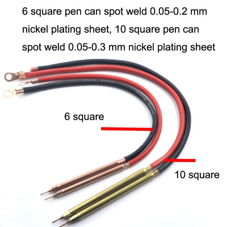 Compatible Version 12V Digital Display DIY Battery Spot Welding Machine Pen Control, Style:6 Square Pen With Case
