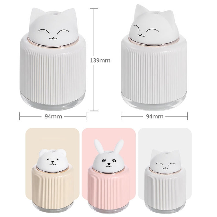 Light Pet Humidifier USB Night Light Home Bedside Lamp Sleep Mute Energy-saving Lamp(Yellow Bear)