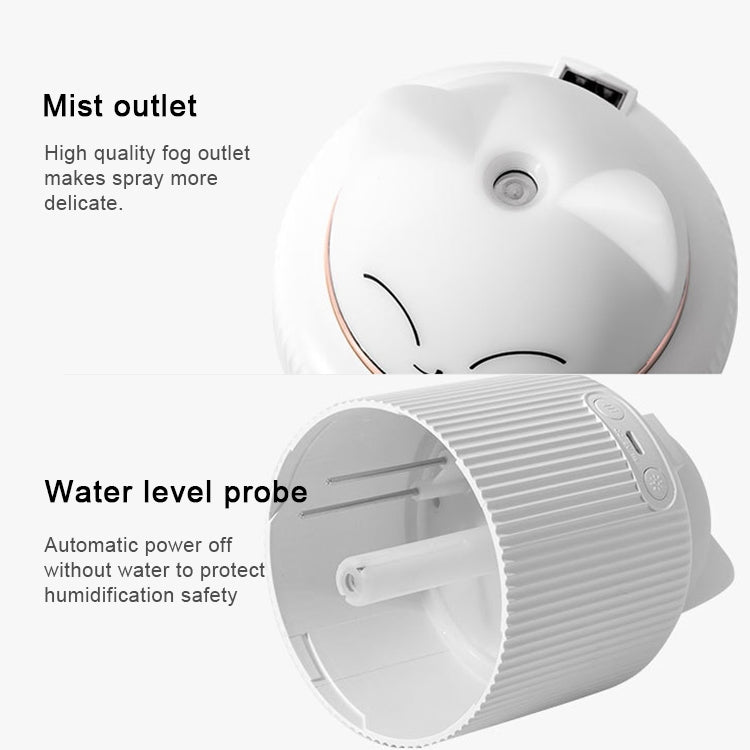 Light Pet Humidifier USB Night Light Home Bedside Lamp Sleep Mute Energy-saving Lamp(Yellow Bear)