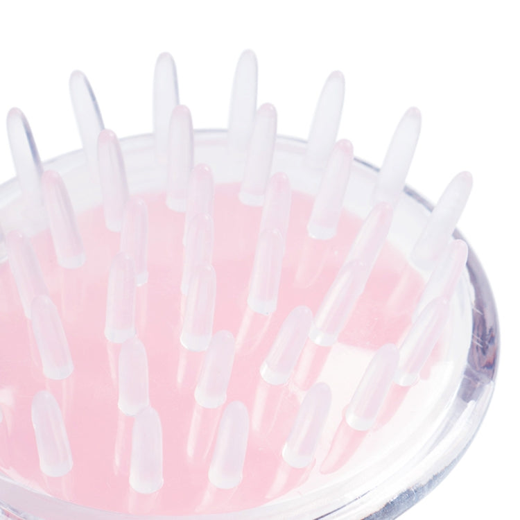 5pcs Household Head Hand-held Silicone PVC Massage Brush(Red)