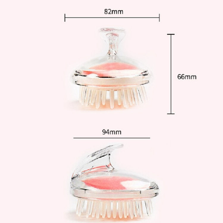 5pcs Household Head Hand-held Silicone PVC Massage Brush(Red)
