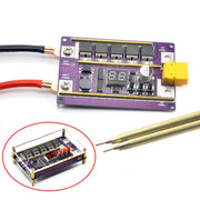 Model Airplane Battery Version 12V Digital Display DIY Battery Spot Welding Machine Pen Control, Style:10 Square Pen With Case