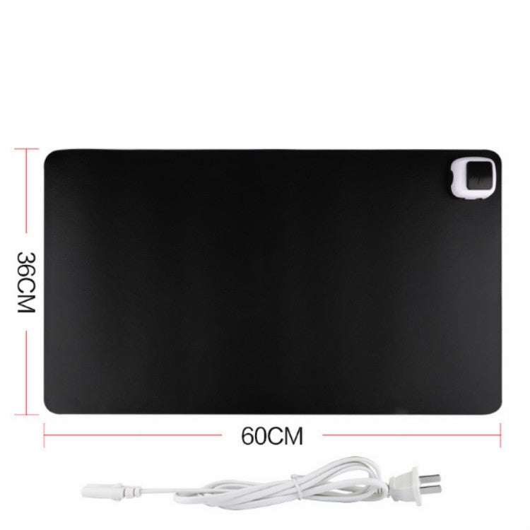 220V Electric Hot Plate Writing Desk Warm Table Mat Blanket Office Mouse Heating Warm Computer Hand Warmer Desktop Heating Plate, Color:Black Big Size, CN Plug