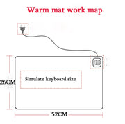 220V Electric Hot Plate Writing Desk Warm Table Mat Blanket Office Mouse Heating Warm Computer Hand Warmer Desktop Heating Plate, Color:Black Big Size, CN Plug
