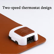 220V Electric Hot Plate Writing Desk Warm Table Mat Blanket Office Mouse Heating Warm Computer Hand Warmer Desktop Heating Plate, Color:Black Big Size, CN Plug