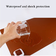 220V Electric Hot Plate Writing Desk Warm Table Mat Blanket Office Mouse Heating Warm Computer Hand Warmer Desktop Heating Plate, Color:Black Big Size, CN Plug