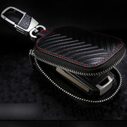 Multifunctional Hook Up Leather Car Key Bag(Black)