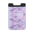 Marble Pattern Road Stretch Phone Back Plastic Card Holder Sticky Phone Clip(Purple  ) - Card & Passport Bags by PMc TechLife | Online Shopping South Africa | PMc TechLife | Buy Now Pay Later Mobicred