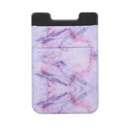 Marble Pattern Road Stretch Phone Back Plastic Card Holder Sticky Phone Clip(Purple  )