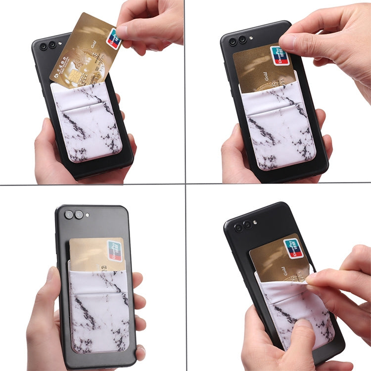 Marble Pattern Road Stretch Phone Back Plastic Card Holder Sticky Phone Clip(Purple  )