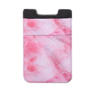 Marble Pattern Road Stretch Phone Back Plastic Card Holder Sticky Phone Clip(Red)