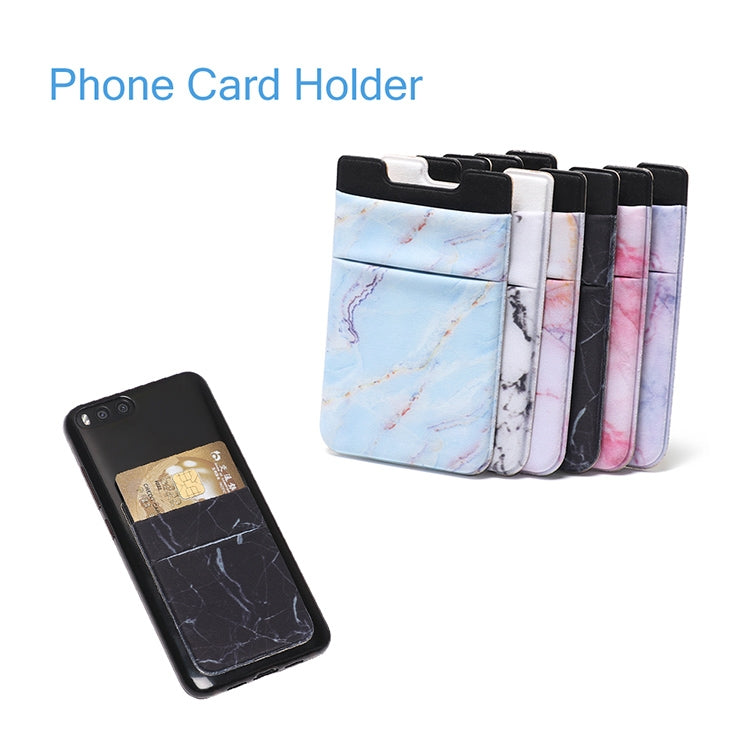 Marble Pattern Road Stretch Phone Back Plastic Card Holder Sticky Phone Clip(Red)