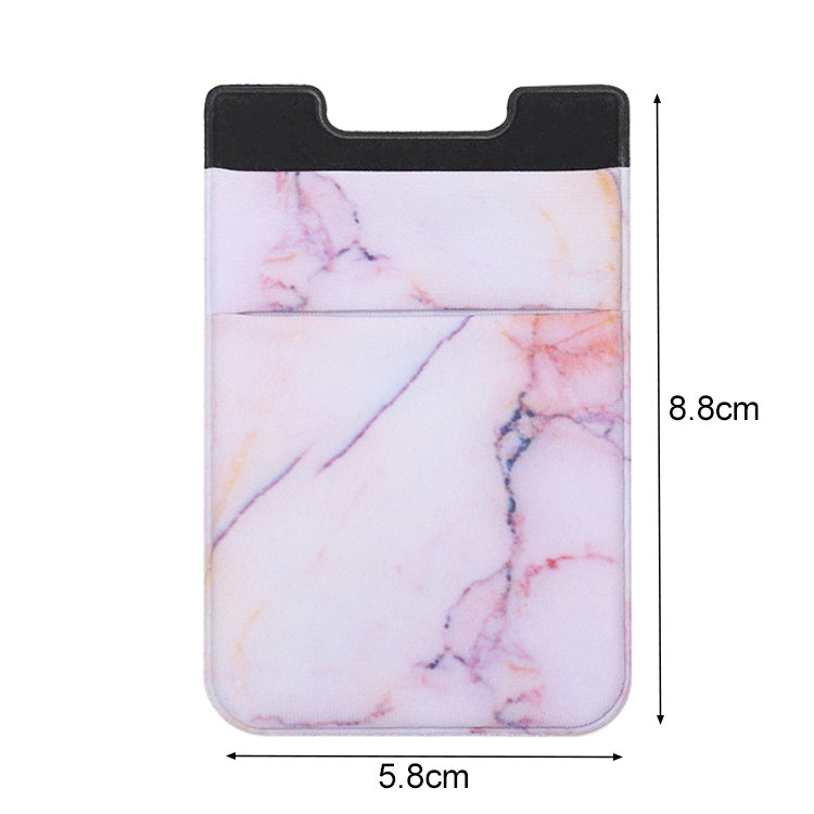 Marble Pattern Road Stretch Phone Back Plastic Card Holder Sticky Phone Clip(Pink)