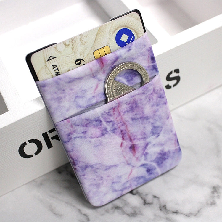 Marble Pattern Road Stretch Phone Back Plastic Card Holder Sticky Phone Clip(Pink)