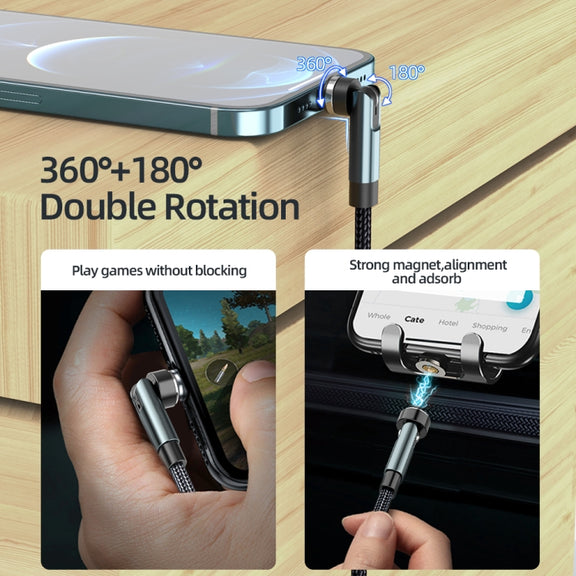 CC57 8Pin Magnetic Interface Rotating Fast Charging Data Cable, Cable Length: 2m(Red)