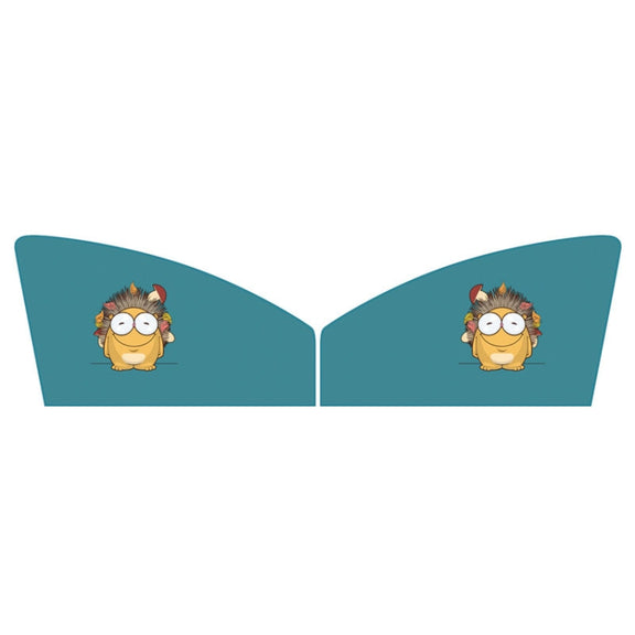 1 Pair Car Window Magnet Sunshade Curtain Heat Insulation Sun Block(Hedgehog)