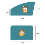 1 Pair Car Window Magnet Sunshade Curtain Heat Insulation Sun Block(Hedgehog)