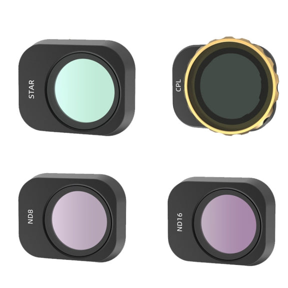 JSR For Mini 3 Pro Camera Filters, Style:4 In 1 Star+CPL+ND8+ND16