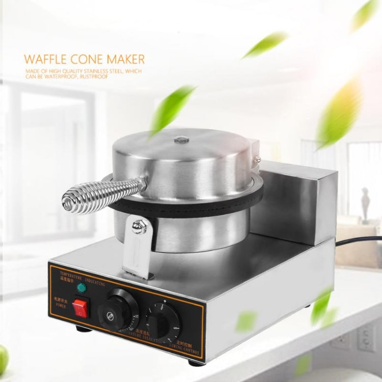 Electric Waffle Maker Egg Roll Maker DIY Ice Cream Cone Machine Crispy Omelet Machine, Plug Type:US Plug
