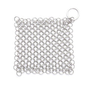 Stainless Steel Square Cast Iron Cleaner Pot Brush Scrubber Home Cookware Kitchen Cleaning Tool, Size:4��4inch