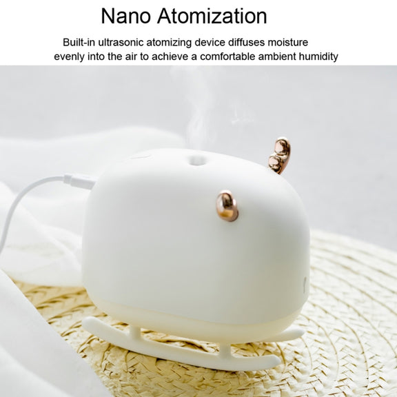 SOTHING DSHJ-H-009 260ML Deer Air Humidifier USB Home Atmosphere Night Light Air Purifier(White)