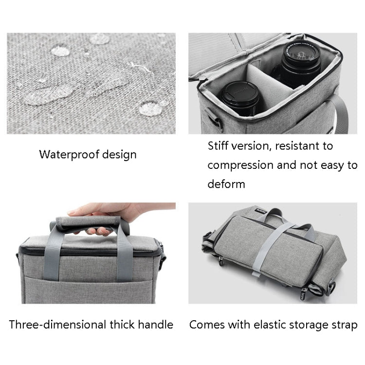 Baona BN-H001 Digital Camera Bag Casual Portable Camera Water-resistant Bag, Size:Medium(Black)