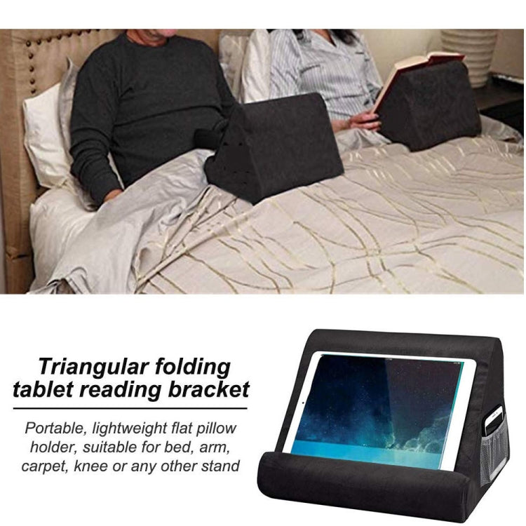 Laptop Holder Tablet Pillow Multifunction Laptop Cooling Pad Rest Cushion(Black)