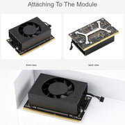 For Jetson Orin Waveshare 24076 Cooling Fan Speed Adjustable(Black)