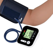 Arm Type Home Electronic Automatic Hypertension Measuring Instrument Sphygmomanometer(Silver)