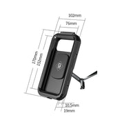 Kewig Bicycle Motorcycle Rearview Mirror Water-resistant Box Touch Screen Phone Holder(Small)