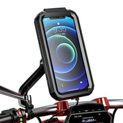 Kewig Bicycle Motorcycle Rearview Mirror Water-resistant Box Touch Screen Phone Holder(Large)