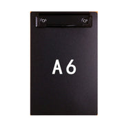 Simple File Board Folder Student Writing Board Paper Clip Restaurant Menu Folder(A6 Black)