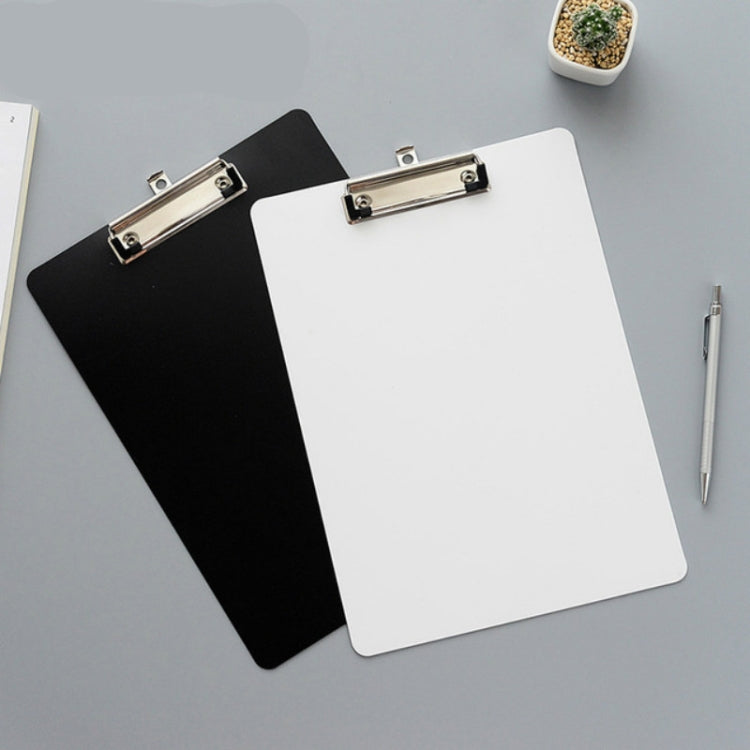 Simple File Board Folder Student Writing Board Paper Clip Restaurant Menu Folder(A6 Black)