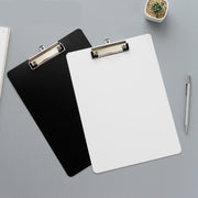 Simple File Board Folder Student Writing Board Paper Clip Restaurant Menu Folder(A6 Black)