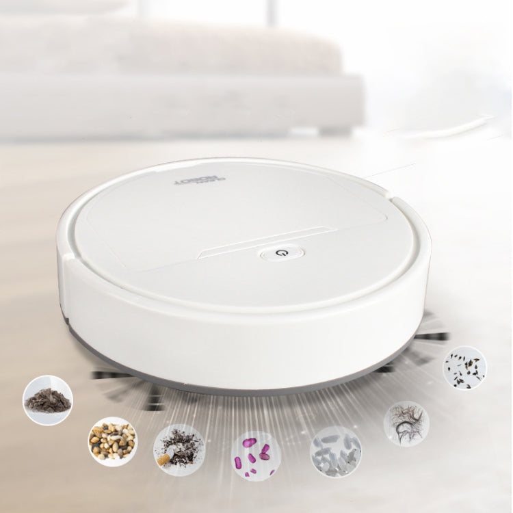 Multifunctional Smart Vacuum Cleaner Robot Automatic 3-In-1 Recharge Dry Wet Sweeping Vacuum Cleaner(White)