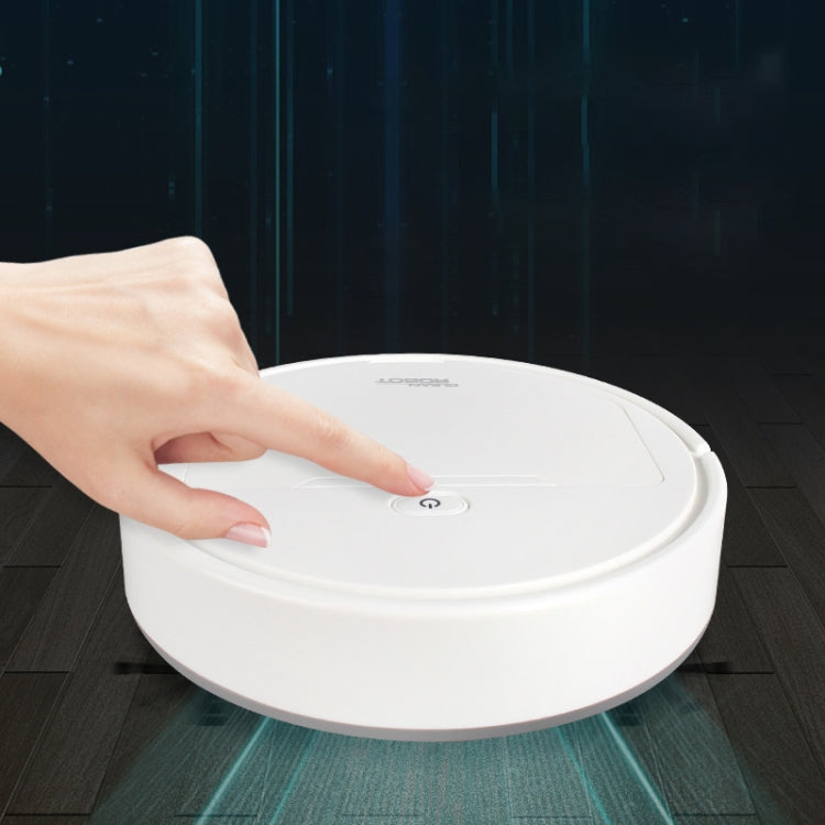 Multifunctional Smart Vacuum Cleaner Robot Automatic 3-In-1 Recharge Dry Wet Sweeping Vacuum Cleaner(White)