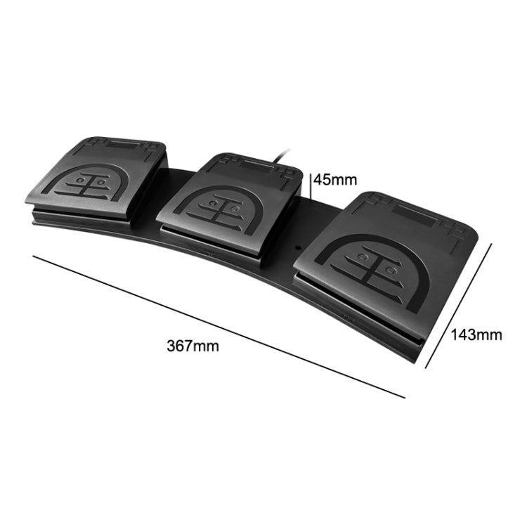FS2020U CF Foot Switch Foot Pedal Keyboard Control Mouse Game Combo Pedal(Photoelectric Mute)