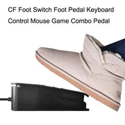 FS2020TU CF Foot Switch Foot Pedal Keyboard Control Mouse Game Combo Pedal(Photoelectric Mute)