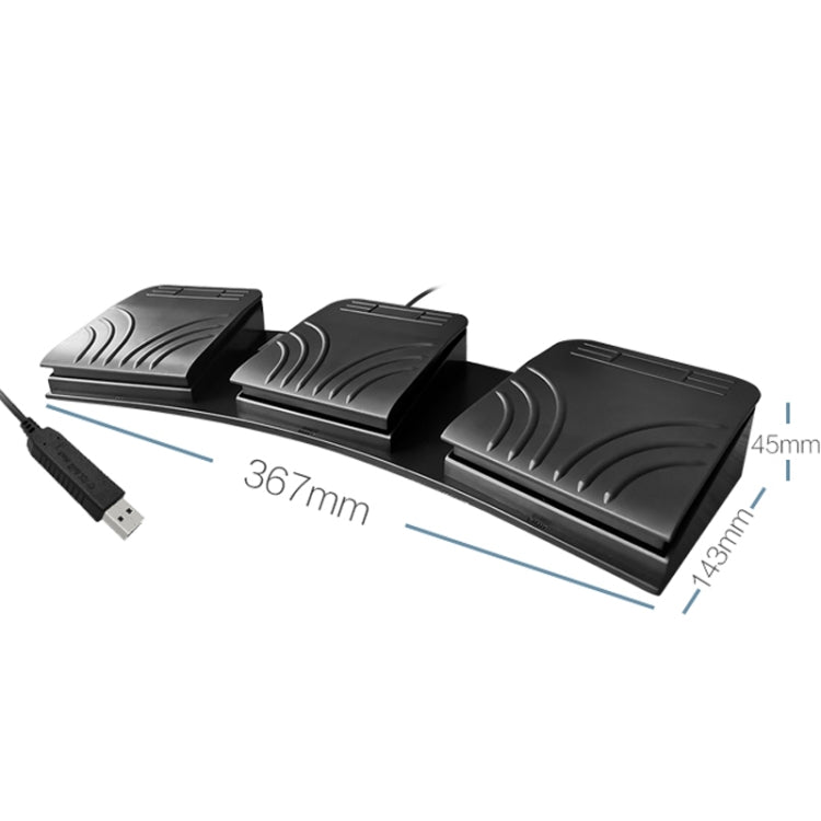 FS2020TU CF Foot Switch Foot Pedal Keyboard Control Mouse Game Combo Pedal(Mechanical Sound)