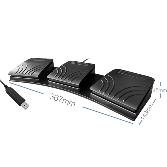 FS2020TU CF Foot Switch Foot Pedal Keyboard Control Mouse Game Combo Pedal(Mechanical Sound)