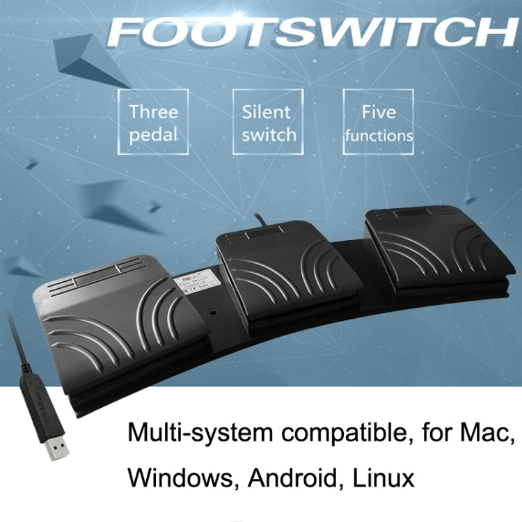FS2020TU CF Foot Switch Foot Pedal Keyboard Control Mouse Game Combo Pedal(Mechanical Sound)