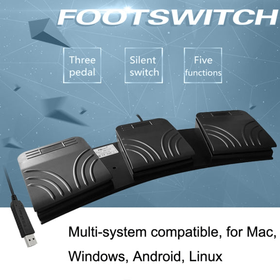 FS2020TU CF Foot Switch Foot Pedal Keyboard Control Mouse Game Combo Pedal(Mechanical Sound)