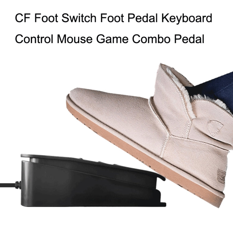 FS2020TU CF Foot Switch Foot Pedal Keyboard Control Mouse Game Combo Pedal(Mechanical Sound)