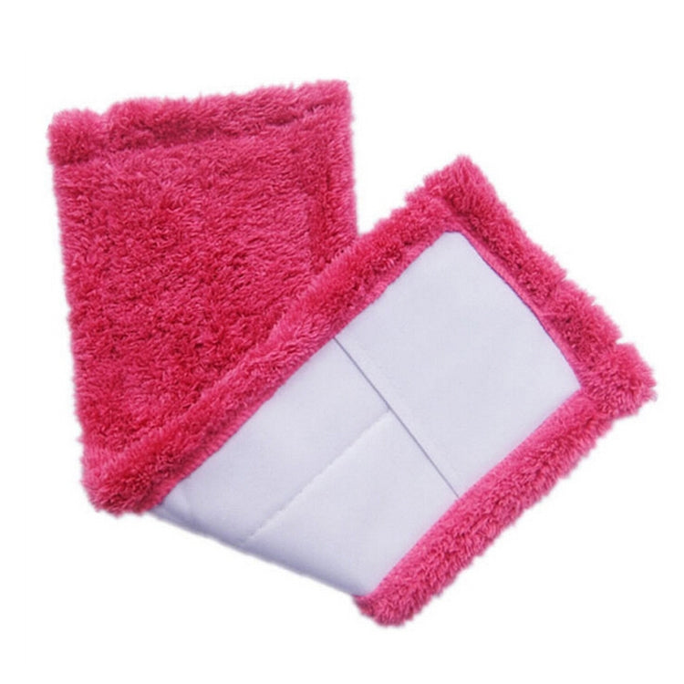 Coral Flannel Head  Padded Flat Replacement Household Company Cleaning Mop Cloth Rag(Red)